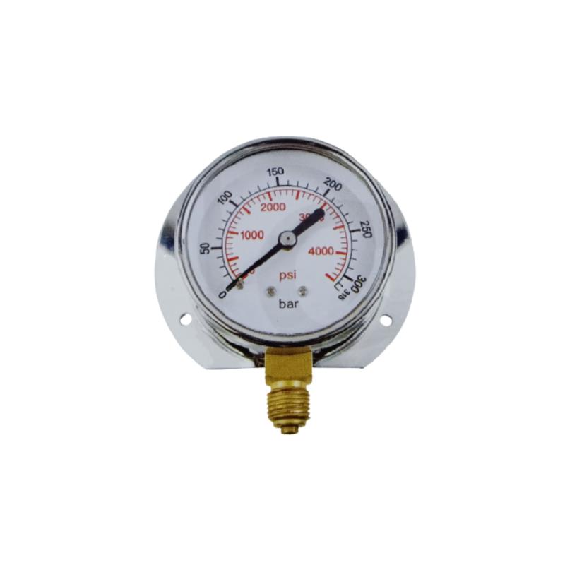 203C Chromed Press On Steel Case Standard Pressure Gauge