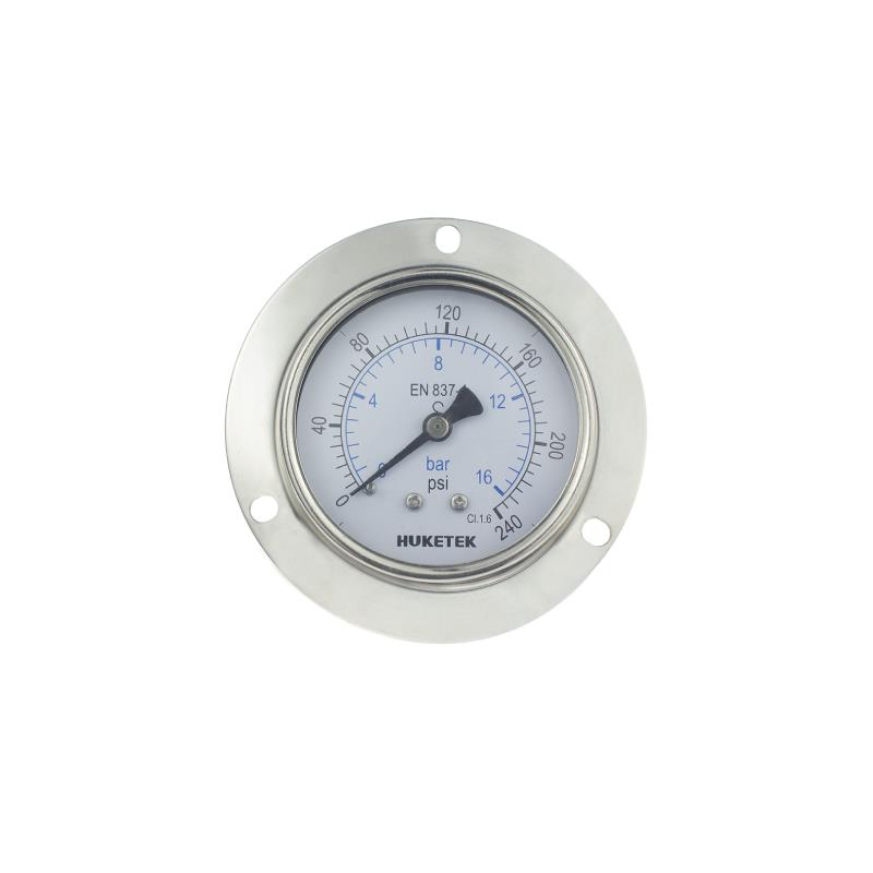 213F Crimped Chromed Steel Case Standard Pressure Gauge