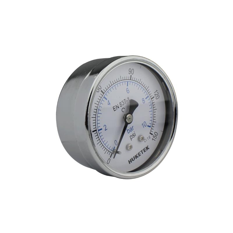 231B  Press-on Chromed Steel Case Standard Pressure Gauge