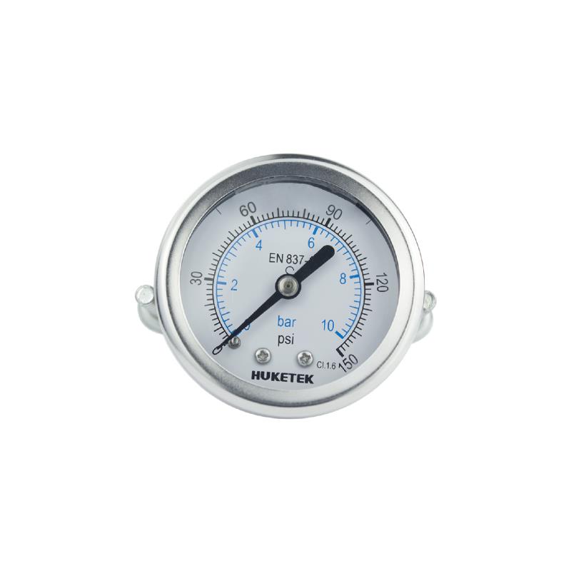 233D Crimped Chromed Steel Case Standard Pressure Gauge